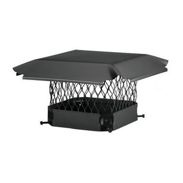 Draft King CBO99 Bolt On Black Galvanized Steel Single Flue Chimney Cap, 9" x 9"