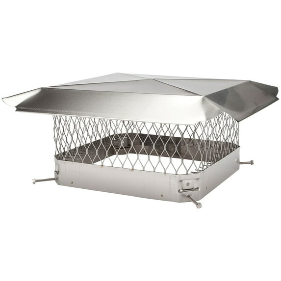 Draft King SS1515U Single-Flue Stainless Steel Chimney Cap (15" x 15")