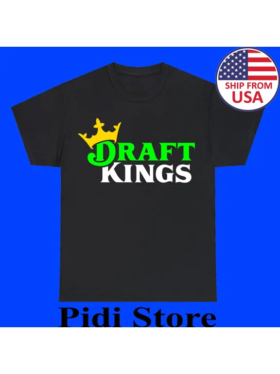 Draft Kings Fantasy Sport Betting Men's Black Size S to 3XL