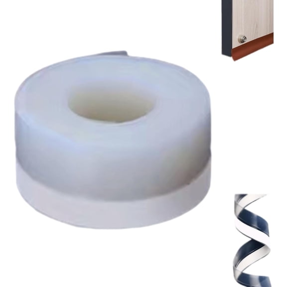 Draft Seal Insulation Tape, Weatherproof Door Seal Strip, Weather Stripping Door Seal Tape, Silicone Weather Stripping 𝐃oor 𝐒eal Strip, Flexible Flap, Windproof, Dustproof (33 ft (10m),45mm)