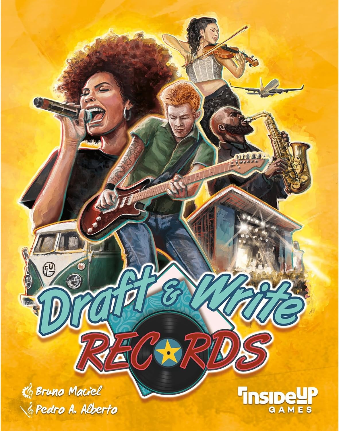 Inside Up Games: Draft & Write Records - Music Board Game, Card Drafting, Draft Your Band, Tour The World, Top The Charts, Age 10+, 1-6 Players Inside Up Games: Draft & Write Records - Music Board Game, Card Drafting, Draft Your Band, Tour The World, Top The Charts, Age 10+, 1-6 Players