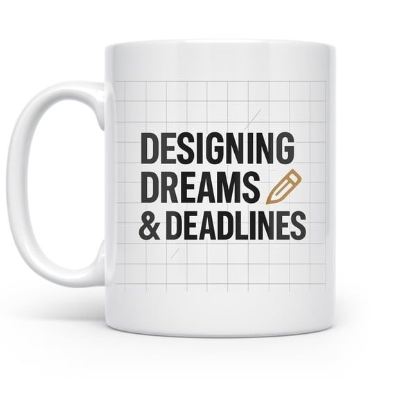 Architect 11 oz Coffee Mug - Draft Your Day White Ceramic Gift
