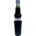 thumbnail image 1 of DraftBottle Black Stainless Steel Powder Coated Insulated Re-Usable Detachable Bottle with Silicone Bottom 22oz, 1 of 4