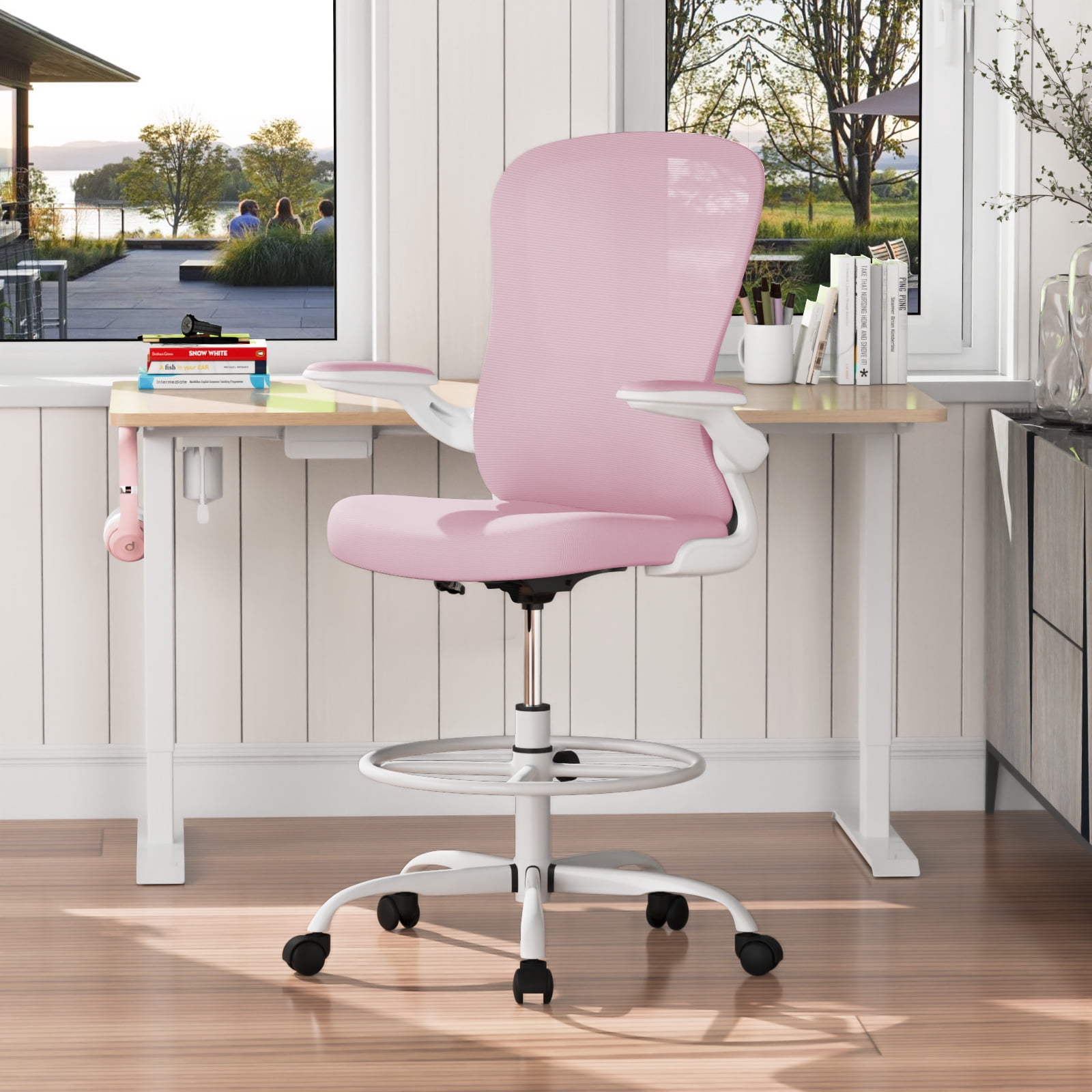 Ergonomic desk chair 2025 pink