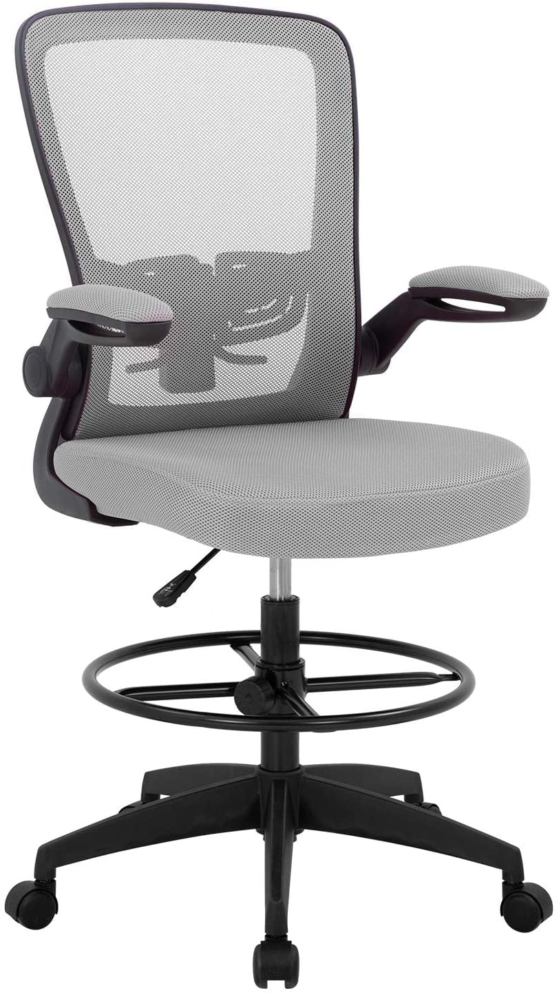 XUEGW Office Drafting Chair with Back Support and Footrest Multi-Purpose  Office Desk Chair, Home Chair Thick Seat Cushion for Home Bar Kitchen Shop  - Yahoo Shopping