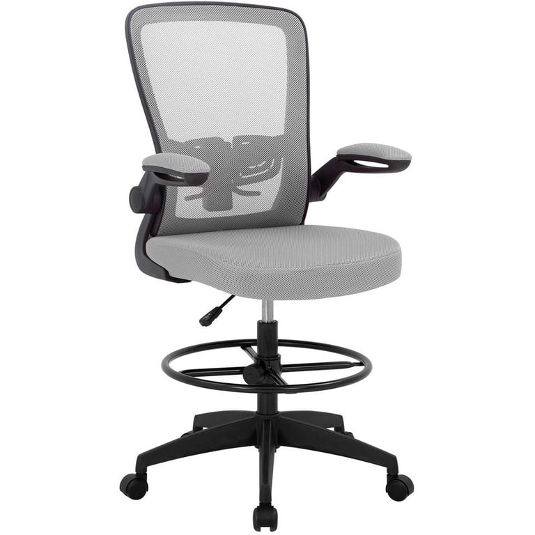 Drafting Chair, Standing Desk Chair with Adjustable Armrests, Height adjustable.