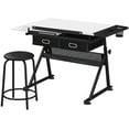 Drafting Table Desk Drawing Table with Wooden Art Desk for Adults