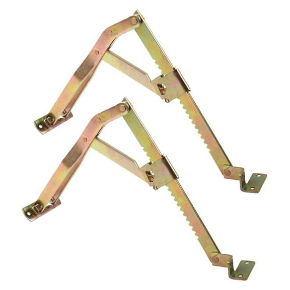 Drafting Table Hinges 2PCS - Adjustable Angle for Drawing Board, Massage Couch, Facial Bed - Bronze Finish - 18 Position Tilt - Heavy Duty Steel