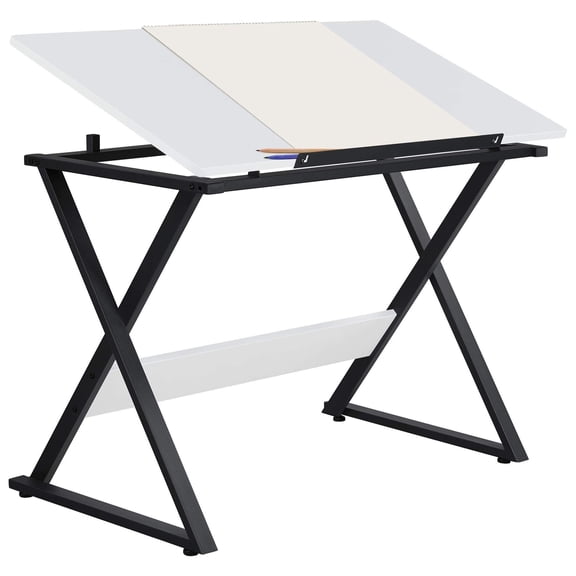 Drafting Table for Artists, Art Desk for Drawing, Painting, Studying, Ideal for Adults in Home Office, , Studio, Black