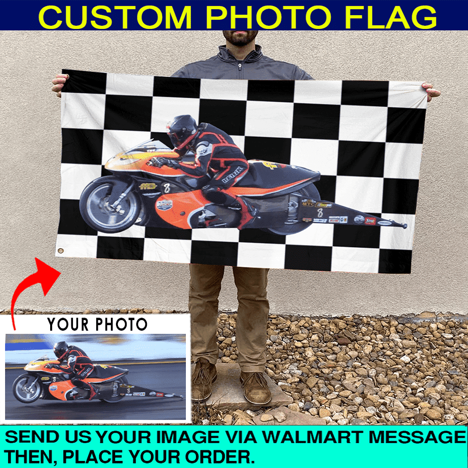 Drag Bike racing Personalized Checkered Flag, Drag Bike racing flag ...