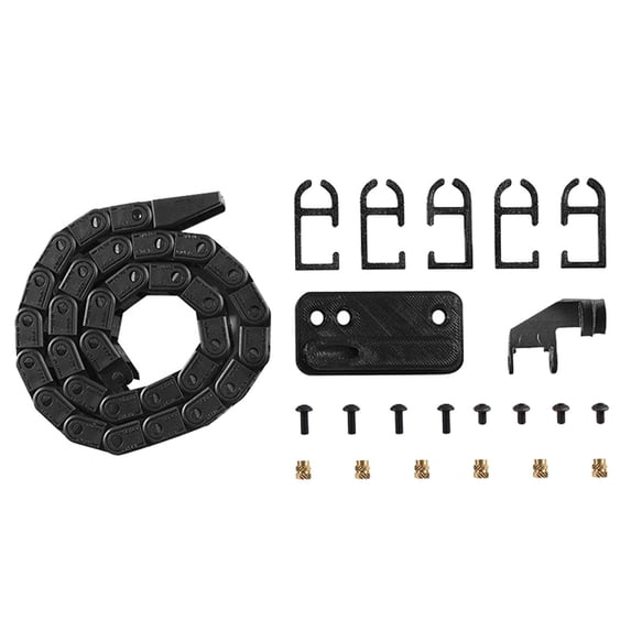 Drag Chain Cable Carrier Replace Parts, Black, Professional, Flexible, 3 Hole Mount Pattern, Bridge Type for P1p 3D Printer Accessories