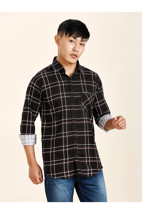 Drag Checked Men's Shirt