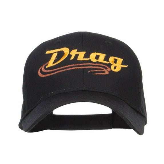 Drag Embroidered Cotton Twill Cap - Black OSFM