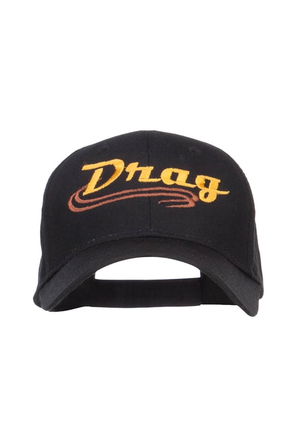 Drag Embroidered Cotton Twill Cap - Black OSFM