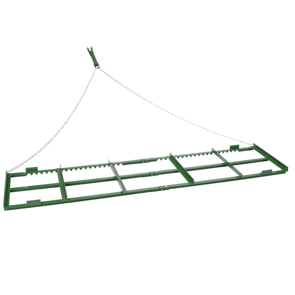Drag Harrow, 6 ft Heavy Duty Tow Behind Drag Harrow w/ Tine Toothed Structure, Driveway Grader Landscape Rake for ATV, UTV, Tractor, Mower Tow Behind Yard Lawn Leveling Tool