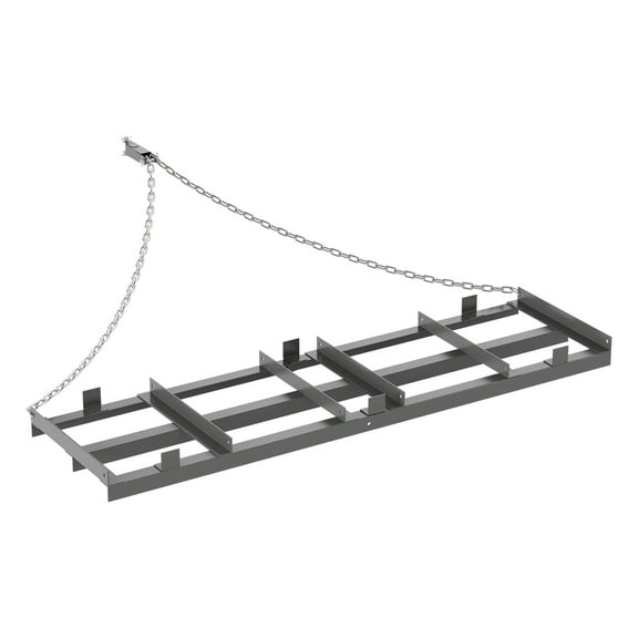 Drag Harrow Driveway Grader, Heavy Duty Tow Behind Lawn Rake with 6 Ft Chain, 2 Adjustable Bars, Driveway Drag for Gravel, Sand, Lawn, Soil, Hay, ATV, UTV
