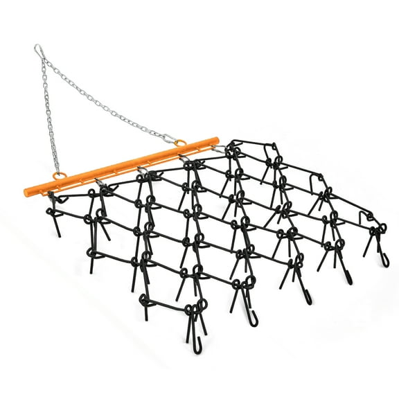 Drag Harrow for Lawn, Garden, Field – Steel Tines, Soil Preparation, Tractor/ATV/UTV Compatible