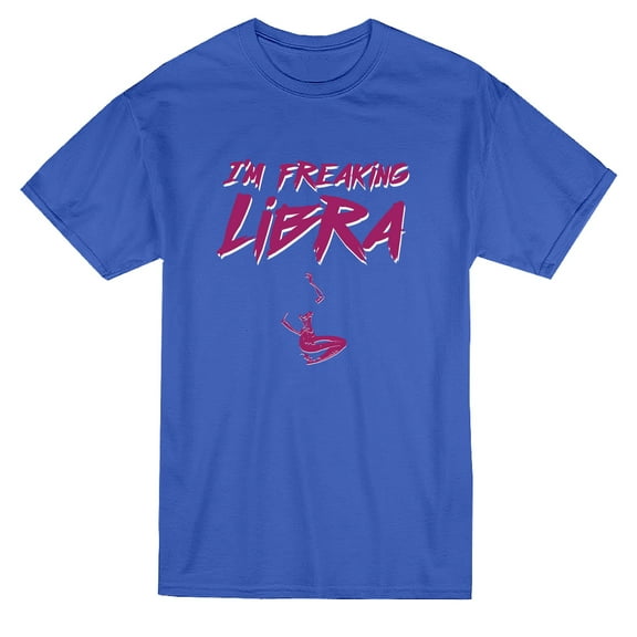 Drag I'm A Libra Mermaid Graphic Men Royal Blue T-Shirt, Male x-Large