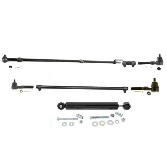 Drag Link Tie Rods Track Bar 7Pc Kit for Jeep Wrangler 91-95