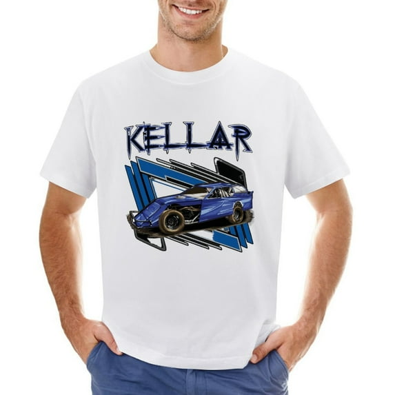 Drag Race Kellar T-shirt Print Men’s Graphic T-shirt Vintage Short Sleeve Sport Tee White L