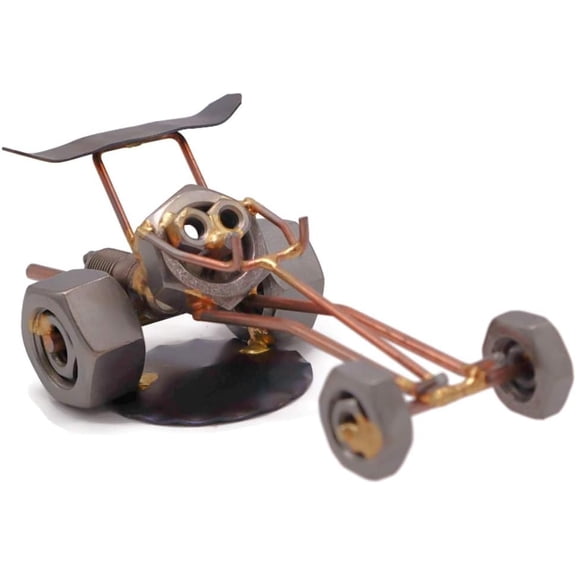 Drag Race Nut Collectible Handmade Metal Art Figurine, Desk Accessories, Trophy, Boss Gift, Home Office Dcor