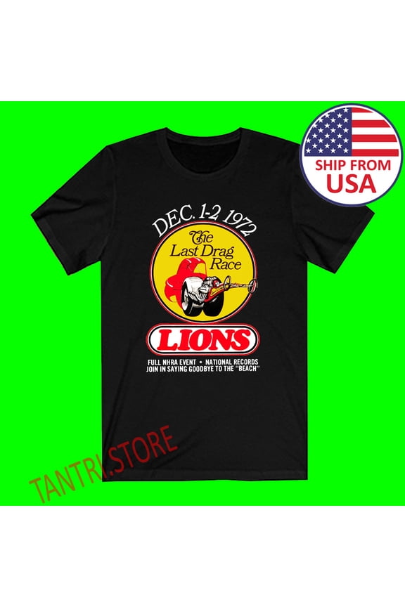 Drag Racing Drag Strip Hot Rod Muscle Car 1970’s Men's Black T-Shirt Size S-XL