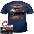 thumbnail image 1 of Drag Racing Personalized T-shirt, Drag Racing custom photo. t-shirt,father's day Xmas gift for Old men grandpa Drag Racers Print on the Back (RACE7-V2), 1 of 5