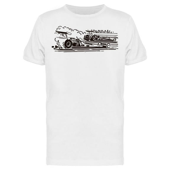 Drag Racing, Retro T-Shirt Men -Image by Shutterstock, Male Large