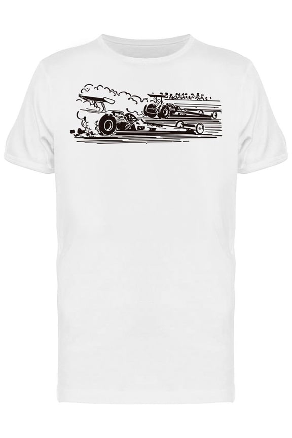 Drag Racing, Retro T-Shirt Men -Image by Shutterstock, Male Small