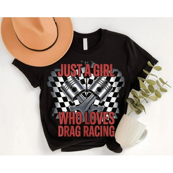 Drag Racing Shirt: Checkered Flag Tee, Motorsport Fan Gift All Size S-5Xl
