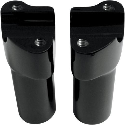 Drag Specialties 0602-0589 Handlebar Riser/Top Clamp Kit with 1in. Clamping Area - 4in. Tall - Black