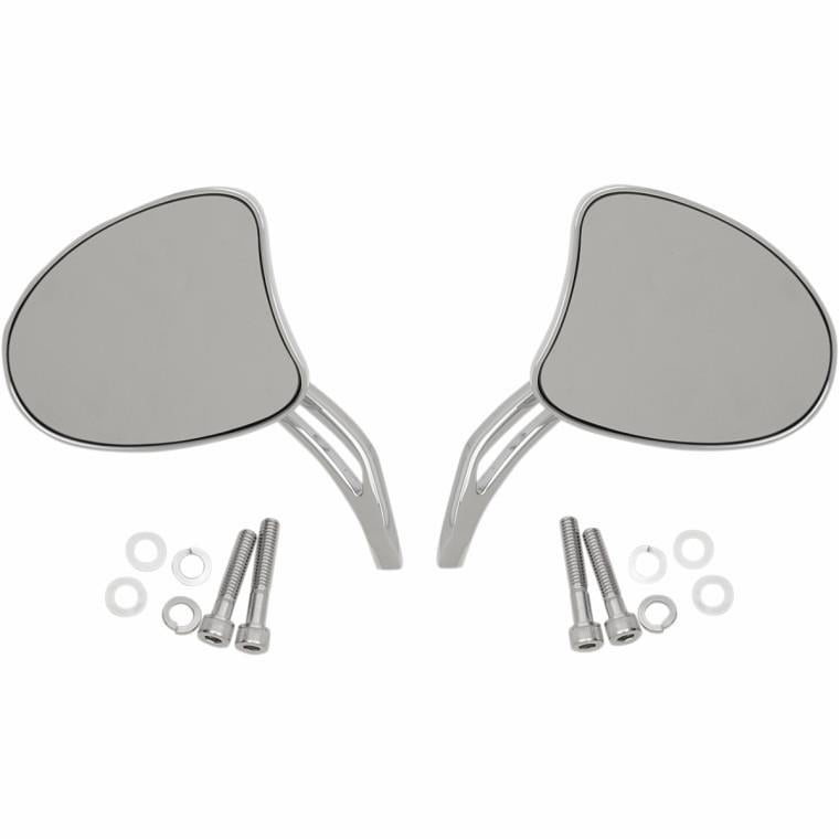Drag Specialties 0640-1097 Tapered Mirrors with Slotted Stems - 4-3/4in. L
