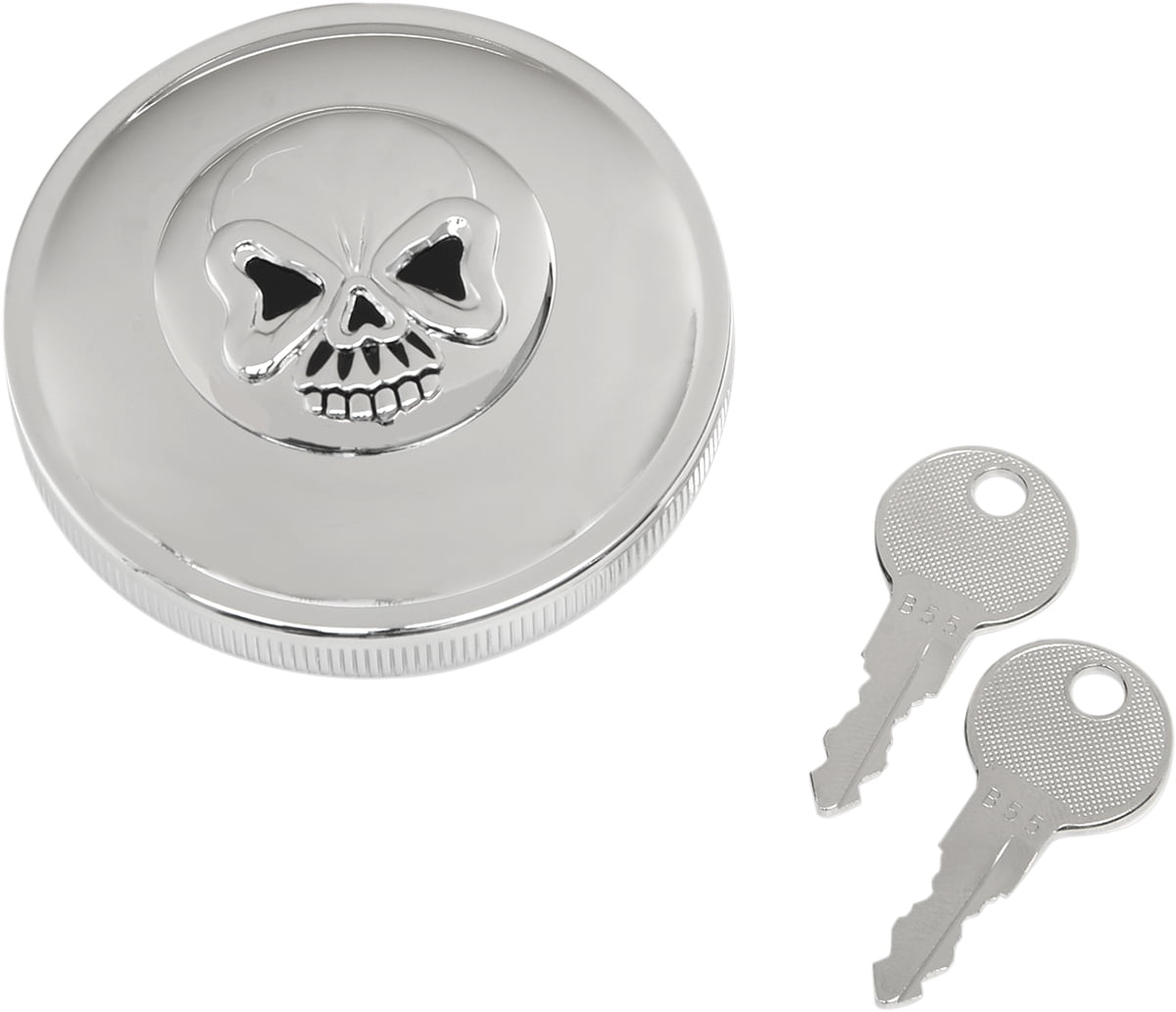 Drag Specialties 0703-0689 Screw-In Locking Skull Gas Caps