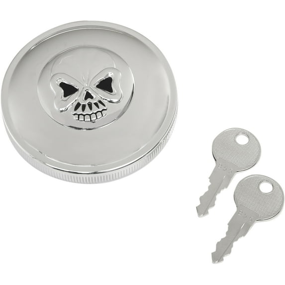 Drag Specialties 0703-0689 Screw-In Locking Skull Gas Caps