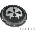 thumbnail image 1 of Drag Specialties 1107-0551 Split Skull Derby Cover - Black with Chrome Skull, 1 of 1