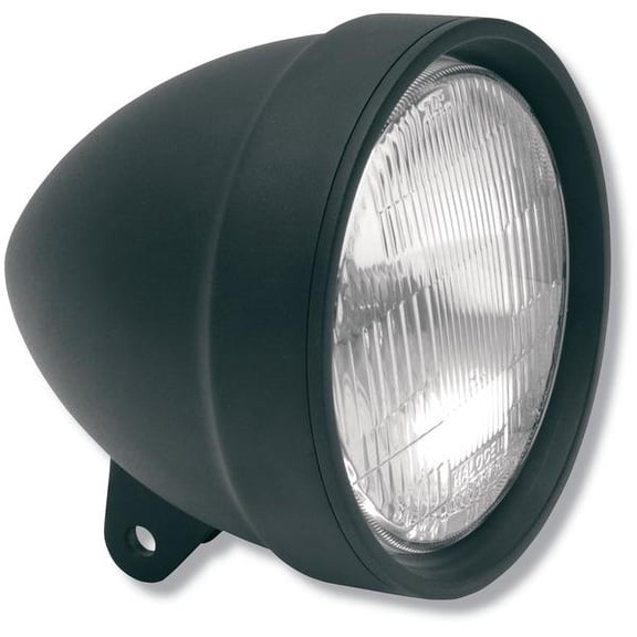 Drag Specialties 2001-0207 5 3/4in. Die-Cast Headlight Assembly - Matte Black Headlight