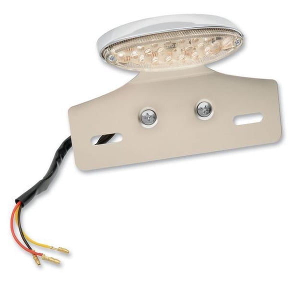 Drag Specialties 2010-0572 compatible with Mini LED Cat Eye Taillight with License Plate Mount - Clear Lens with Red LED