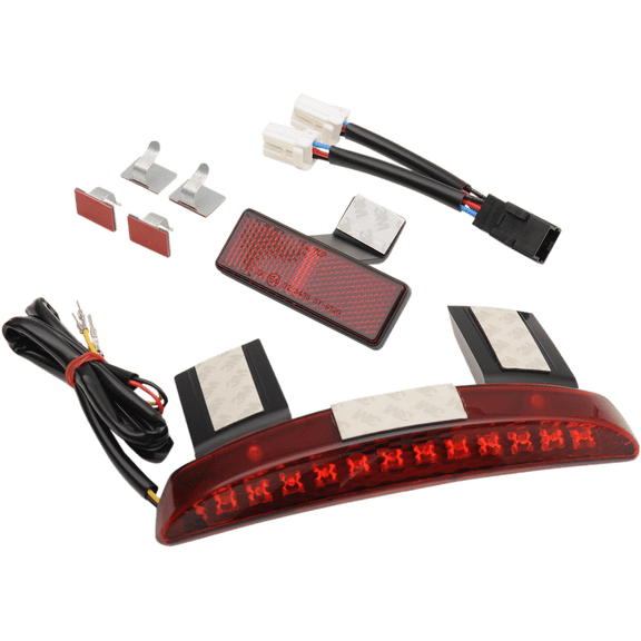 Drag Specialties LED Taillight Assembly Running/Brake Light Red Lens Half-Moon Kit (2010-1160)