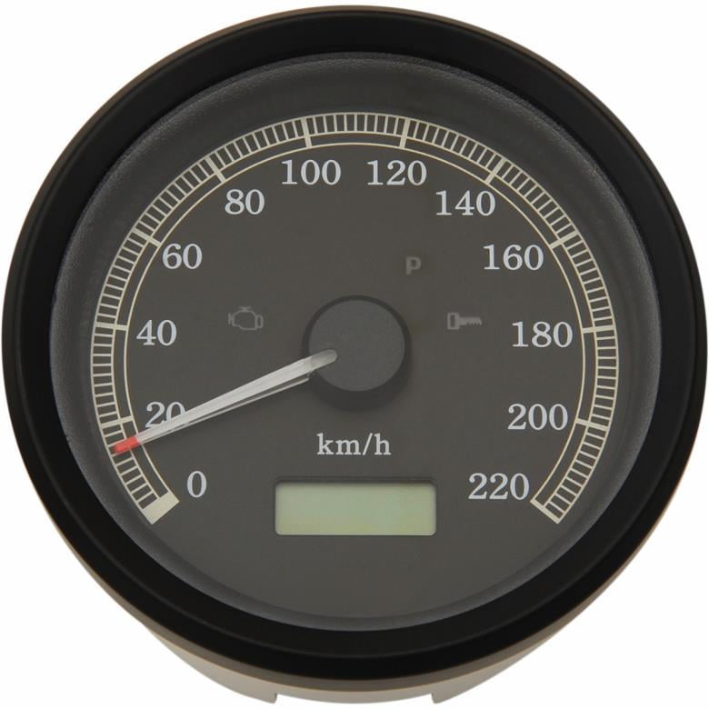 Drag Specialties 2210-0390 Programmable 3-3/8in. Electronic Speedometer - 220kmh