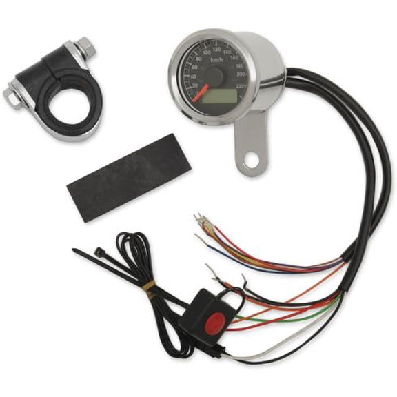Drag Specialties 2210-0418 1-7/8in. compatible with Mini Programmable Electronic Speedometer w/ Indicator Lights - 220kp
