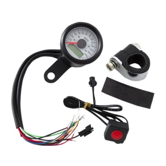 Drag Specialties 2210-0421 1-7/8in. compatible with Mini Programmable Electronic Speedometer w/ Indicator Lights - 120mp