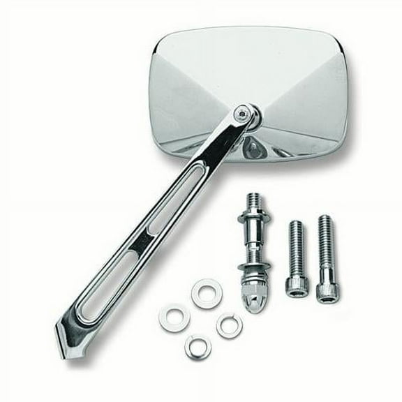 Drag Specialties Air Stem Rectangle Chrome Mirror (0640-0006)