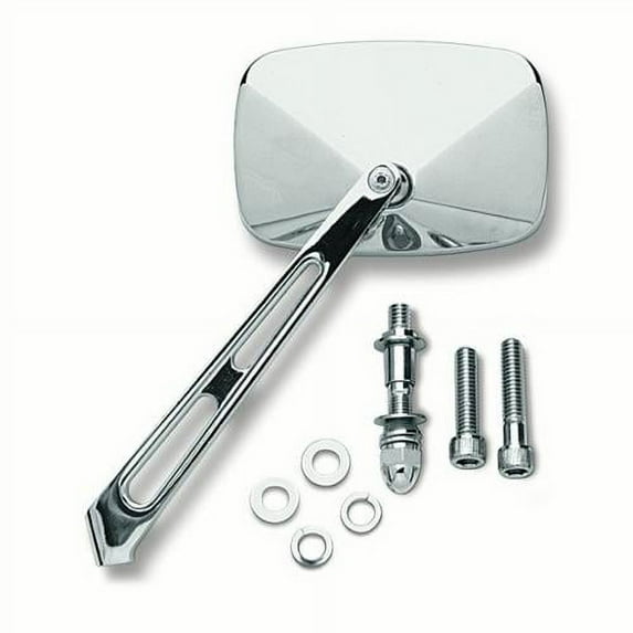 Drag Specialties Air Stem Rectangle Chrome Mirror (0640-0006)