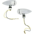 thumbnail image 1 of Drag Specialties Chrome Bullet Marker Lights Clear Lens/Amber LED (7805-2068), 1 of 1