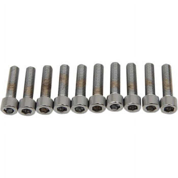 Drag Specialties DS-190597 #10 Fine and Coarse-Thread Knurled Socket-Head Bolts - 10-32 x 3/4in.
