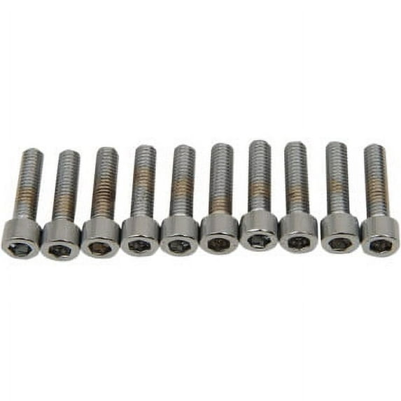 Drag Specialties DS-190597 #10 Fine and Coarse-Thread Knurled Socket-Head Bolts - 10-32 x 3/4in.