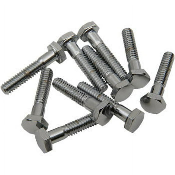 Drag Specialties DS-190604 Coarse-Thread Hex-Head Bolts - 1/4in.-20 x 1in.