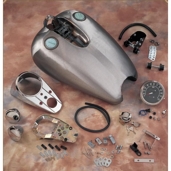 Drag Specialties DS-391322 QuickBob Extended Dash-Style Rubber-Mount Gas Tank Kit