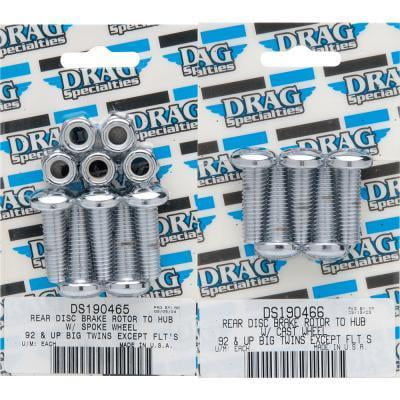 Drag Specialties Disc Brake Hub Rear Rotor Bolt Kit 92-17 Cast DS-190466