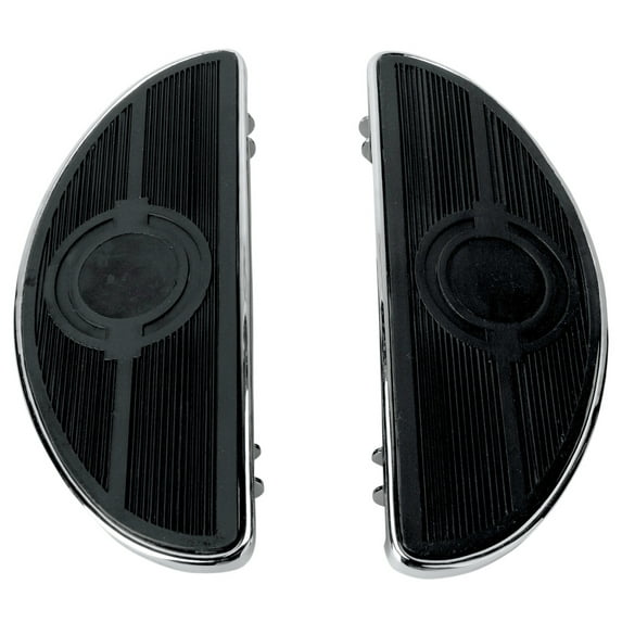 Drag Specialties Half Moon Chrome Rigid Floorboards Harley FLT (1621-0161)